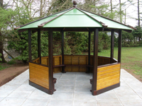 School Playground Equipment - seating and shelter - by Timbertots Northern Ireland